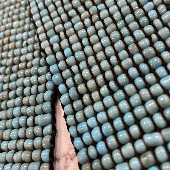 Turquoise color beaded stretch belt - Picture 3 of 5